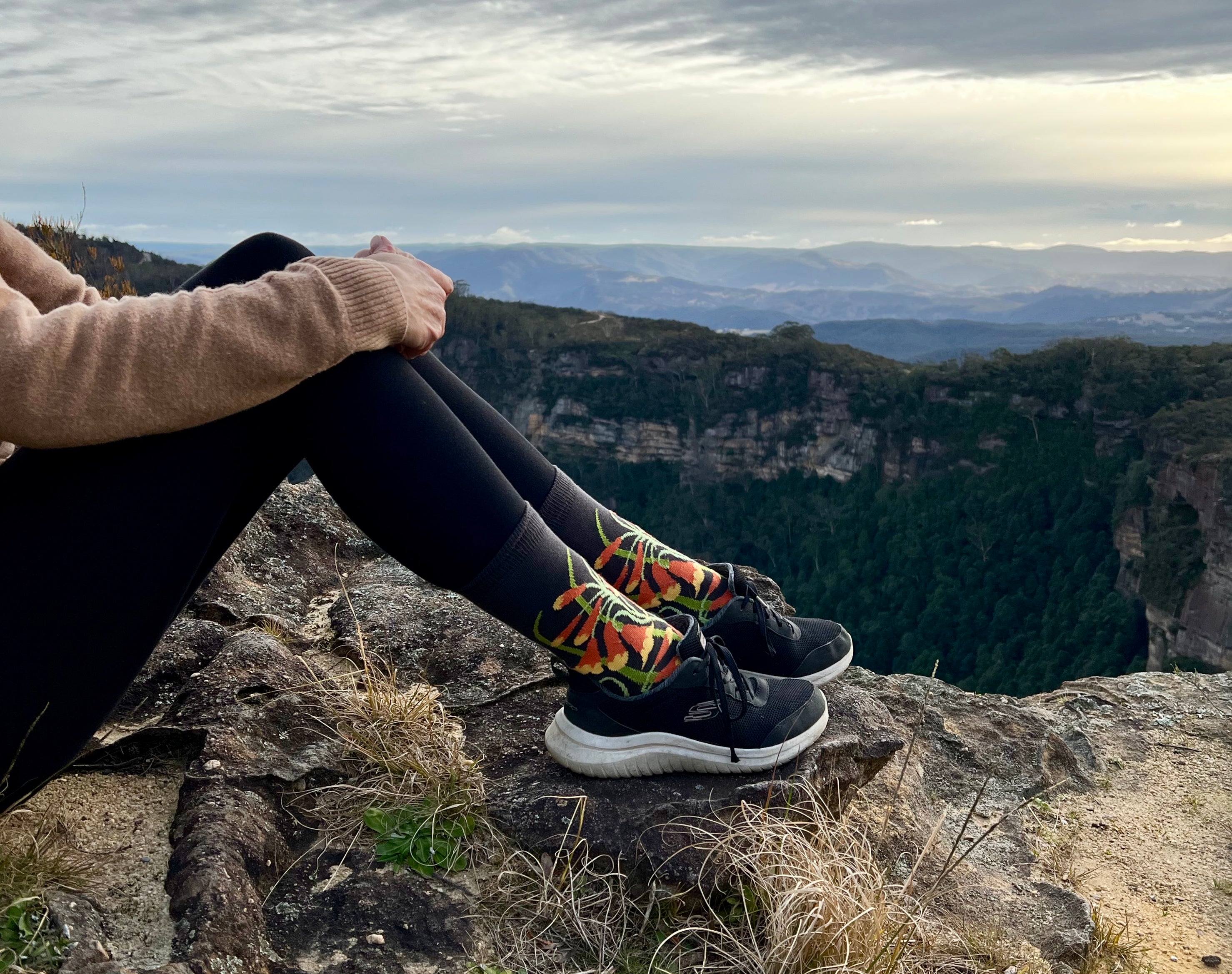 Christmas Bells Women's Crew Socks - Australian Botanical Range - The Sockery