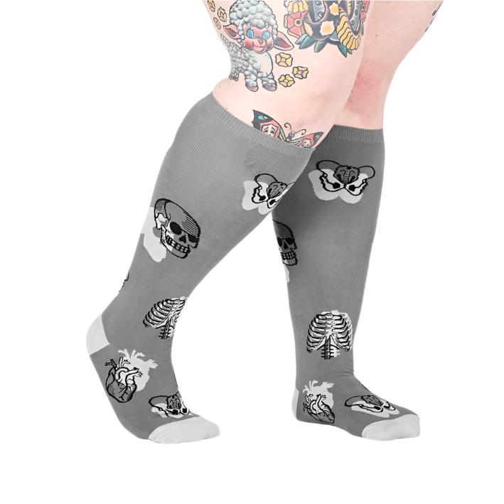 Head Over Heal Knee High Sock in Extra Stretchy for Wide Calves