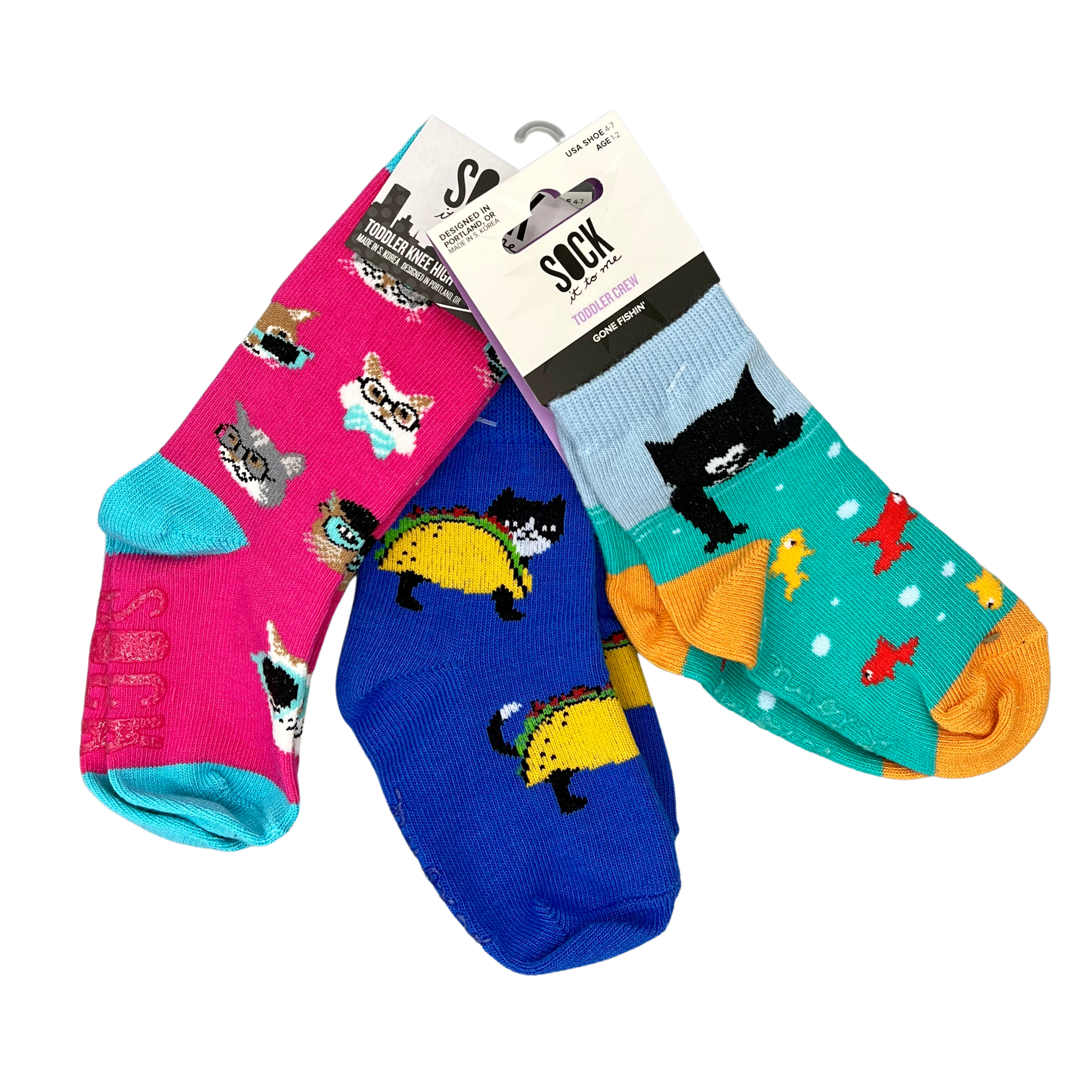 Cats Toddler Socks - 3 Pack