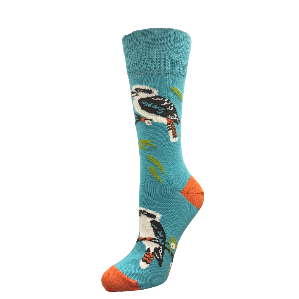 Laughing Kookaburra Crew Socks - Australian Made