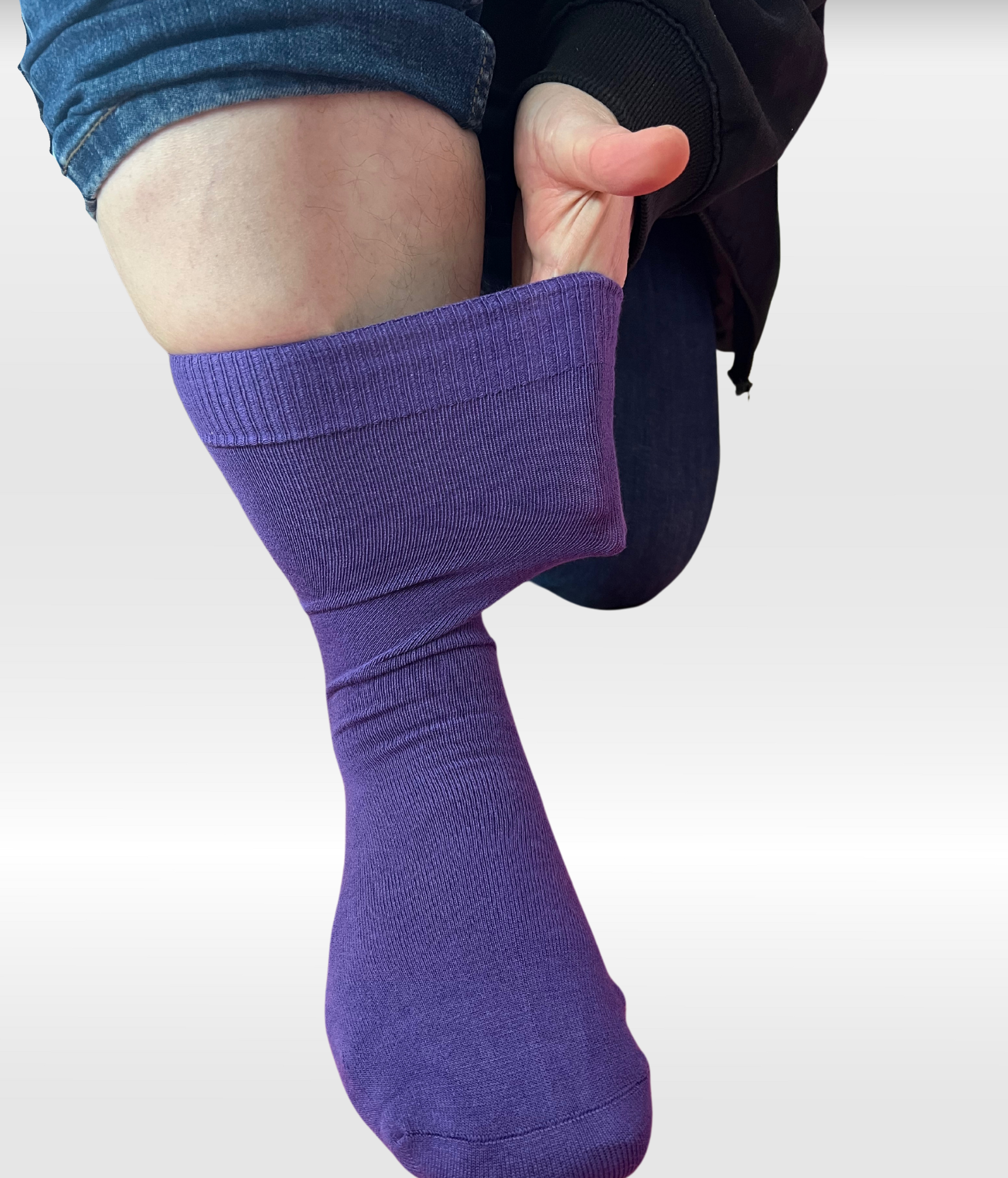 Bamboo Loose Top Socks - Bottle Green