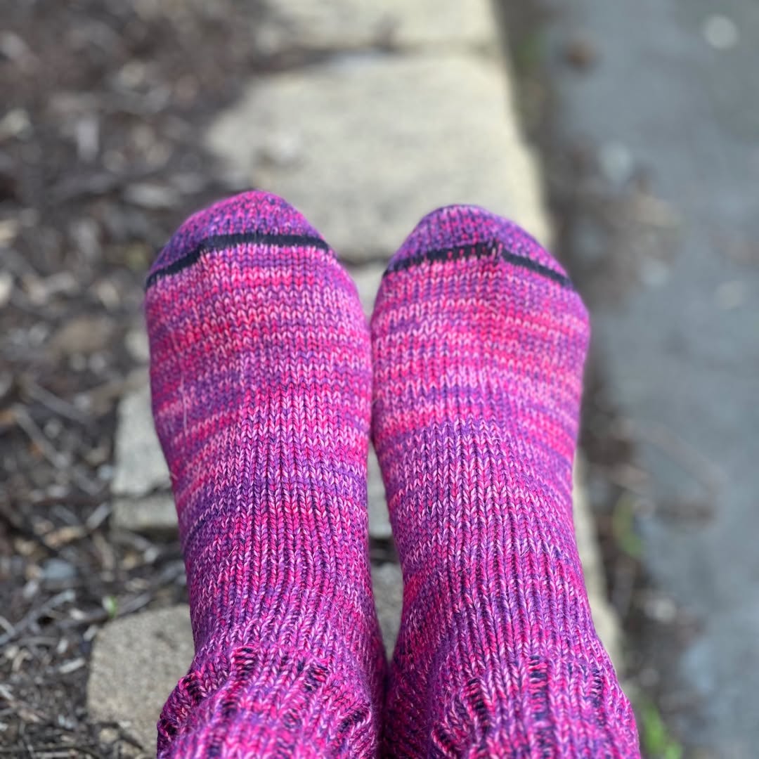 Pure Merino Mongrel Socks - Mulberry