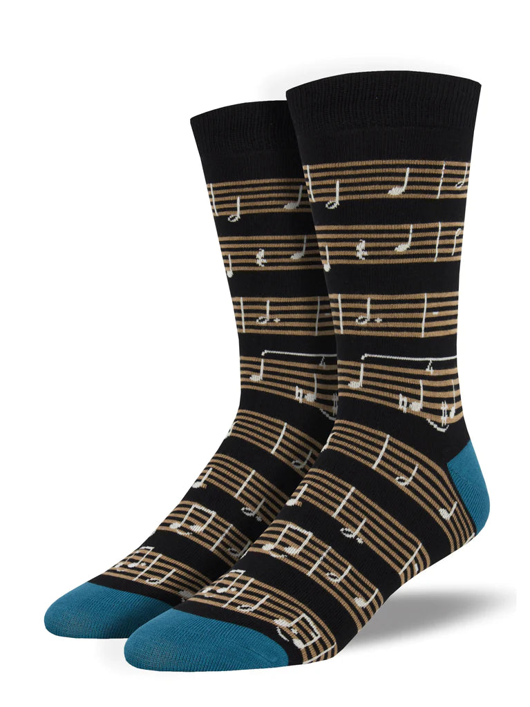 Sheet Music Men's Bamboo Crew Socks - The Sockery