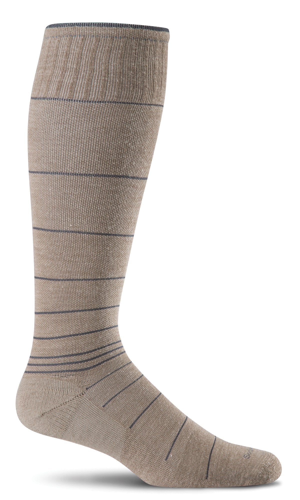 Circulator Men's Bamboo/Merino Moderate Graduated Compression Sock in Khaki - The Sockery