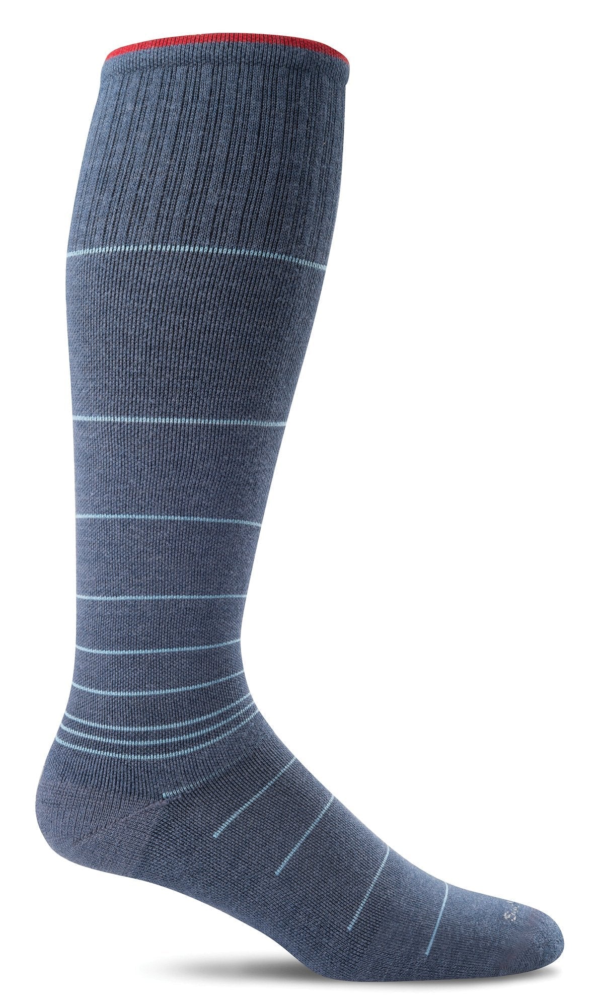 Circulator Men's Bamboo/Merino Moderate Graduated Compression Sock in Denim - The Sockery