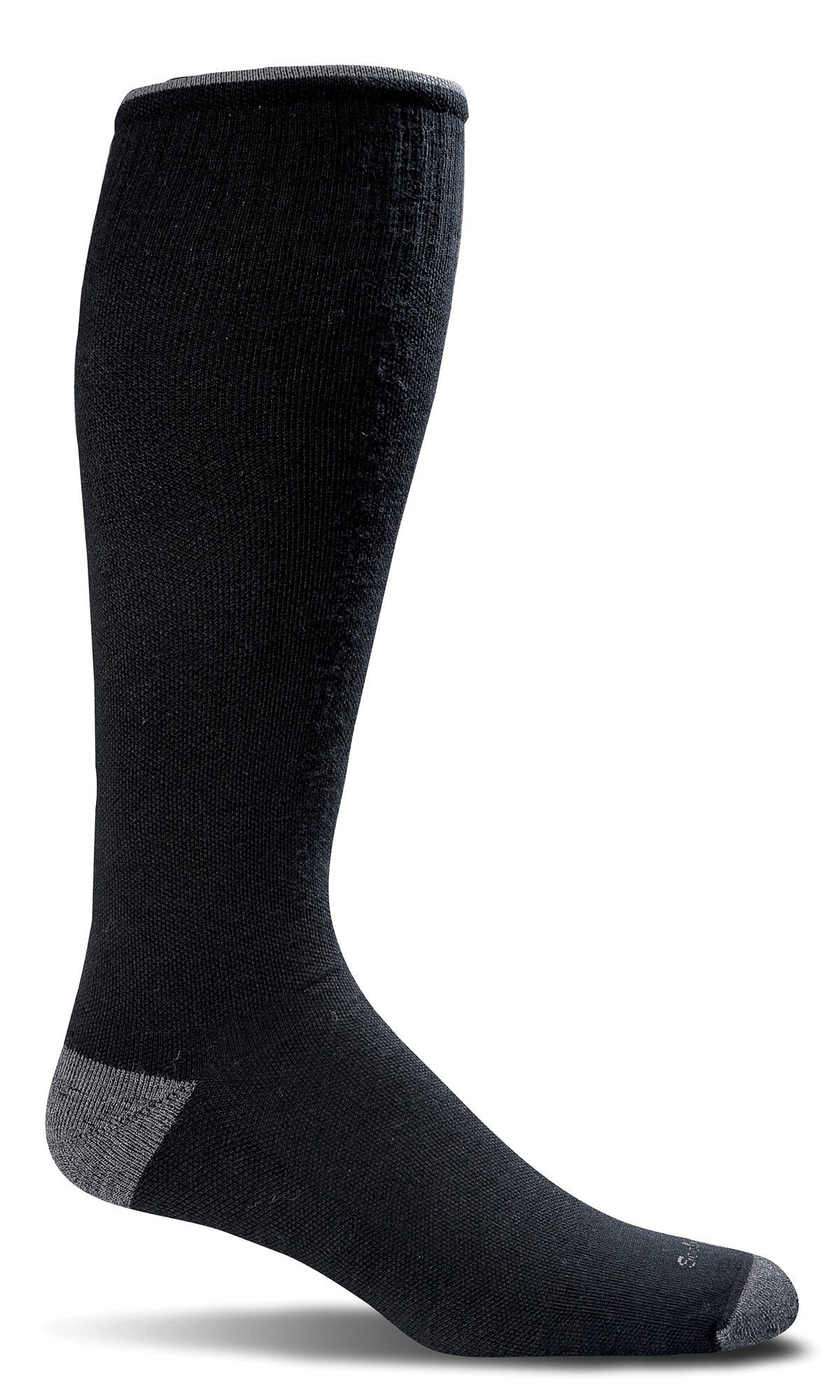 Elevation Men's Bamboo/Merino Firm Compression Socks in Black - The Sockery