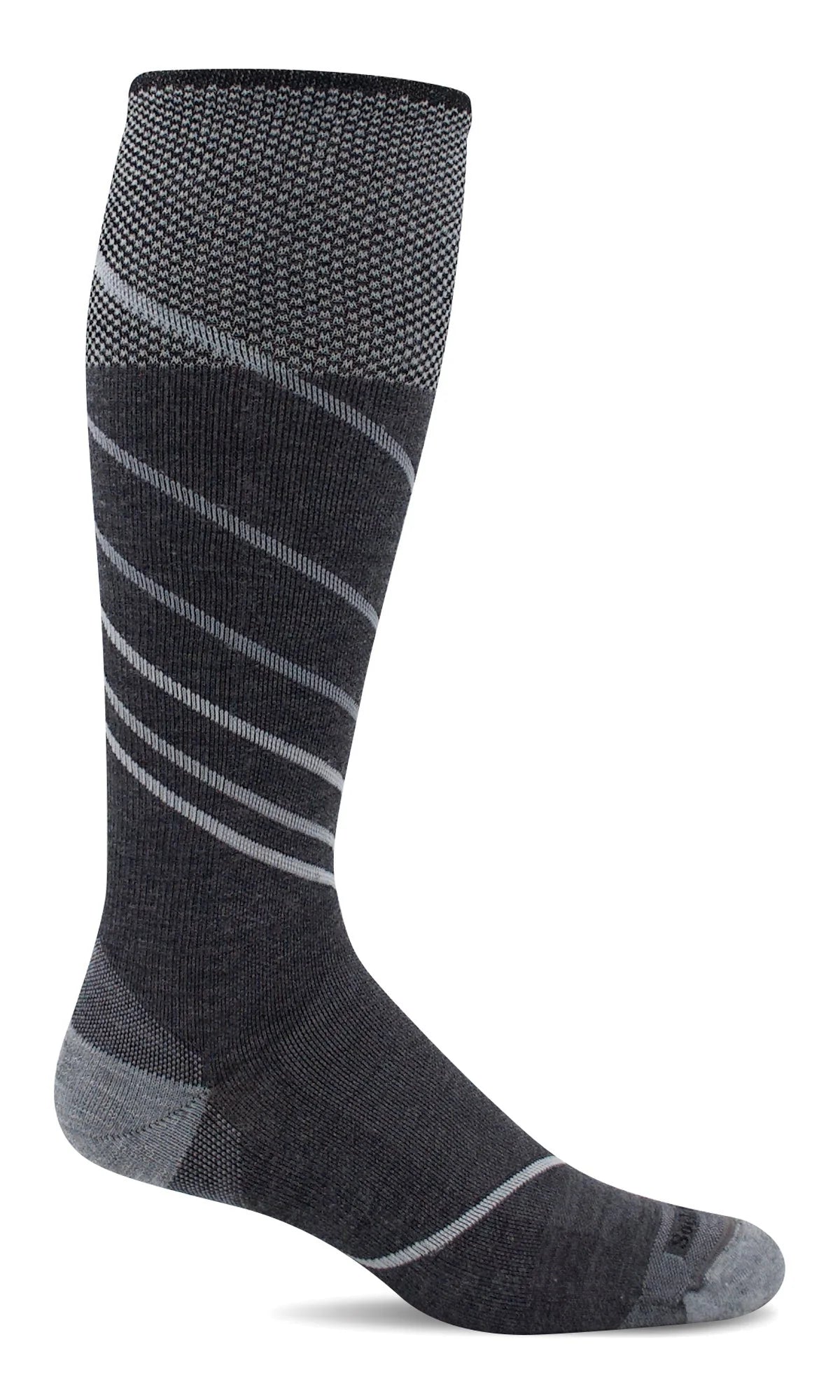 Pulse Men's Bamboo/Merino Firm Compression Socks in Charcoal - The Sockery