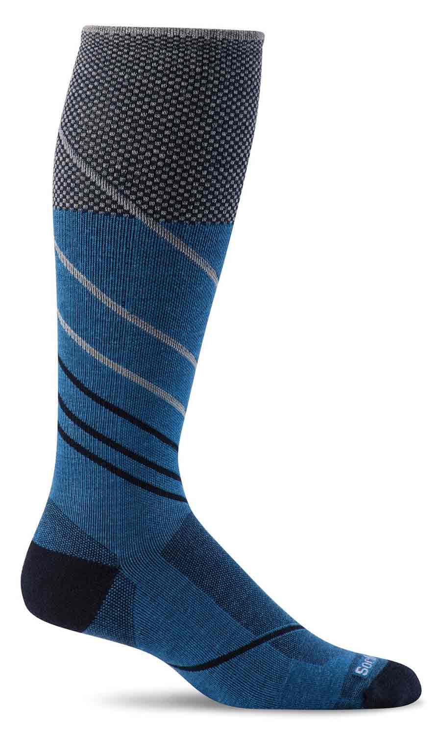 Pulse Men's Bamboo/Merino Firm Compression Socks in Ocean - The Sockery