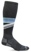 Rainbow Racer Men's Merino and Alpaca Moderate Graduated Compression Sock in Black - The Sockery