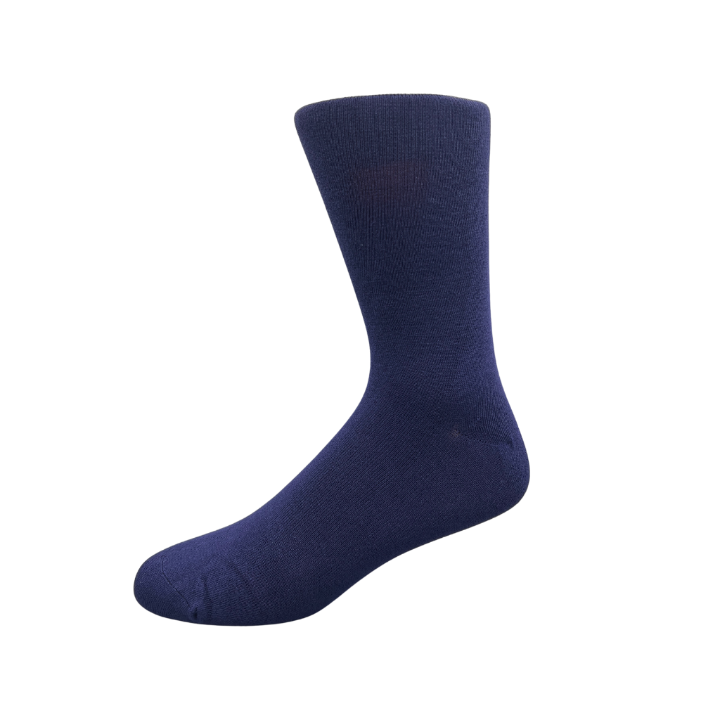 Bamboo Loose Top Socks - Navy