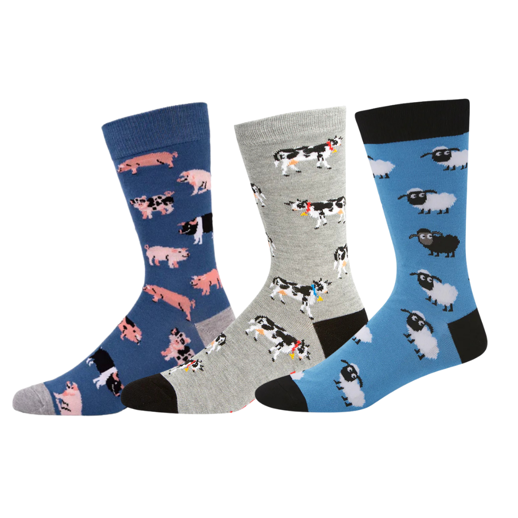 Bundle 3 Pairs of Men's Socks - Old MacDonald
