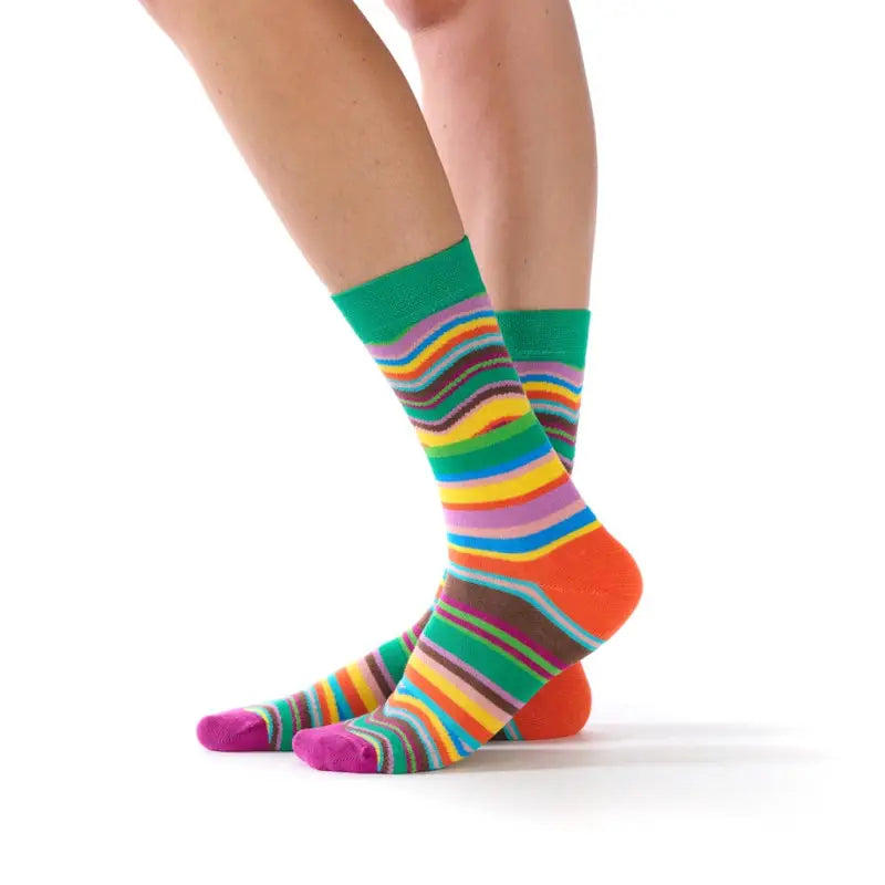 Kaleido Stripe Crew Sock