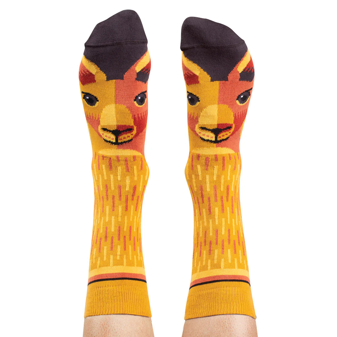 Red Kangaroo Crew Socks