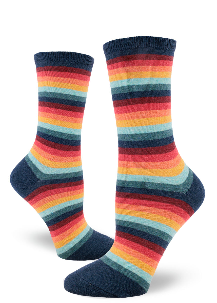 Retro '70s Stripe Women's Crew Sock