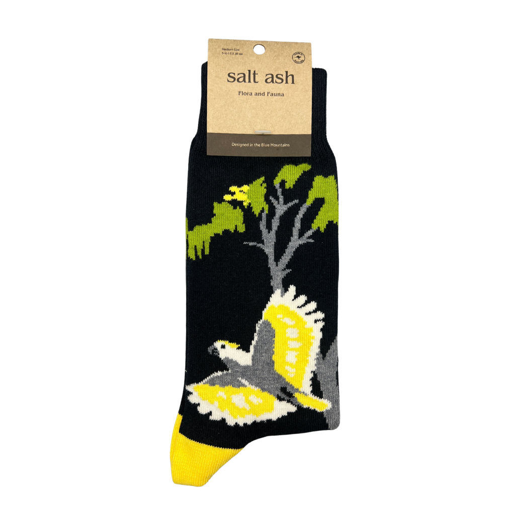 Sulphur Crested Cockatoo Crew Socks - Australian Made