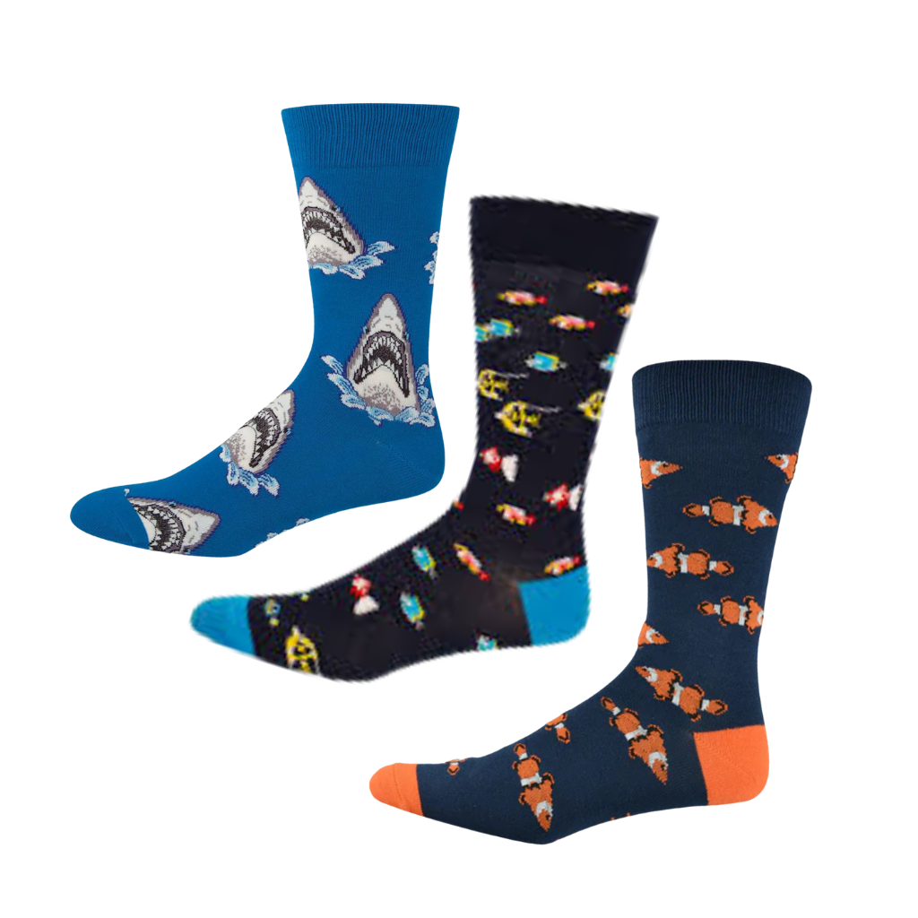 Bundle 3 Pairs of Men's Socks - Marine Life