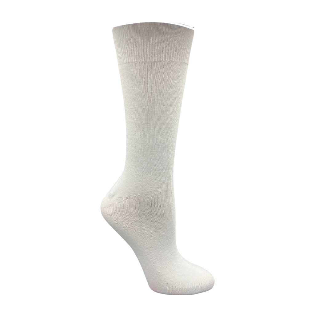 Bamboo Loose Top Socks - White