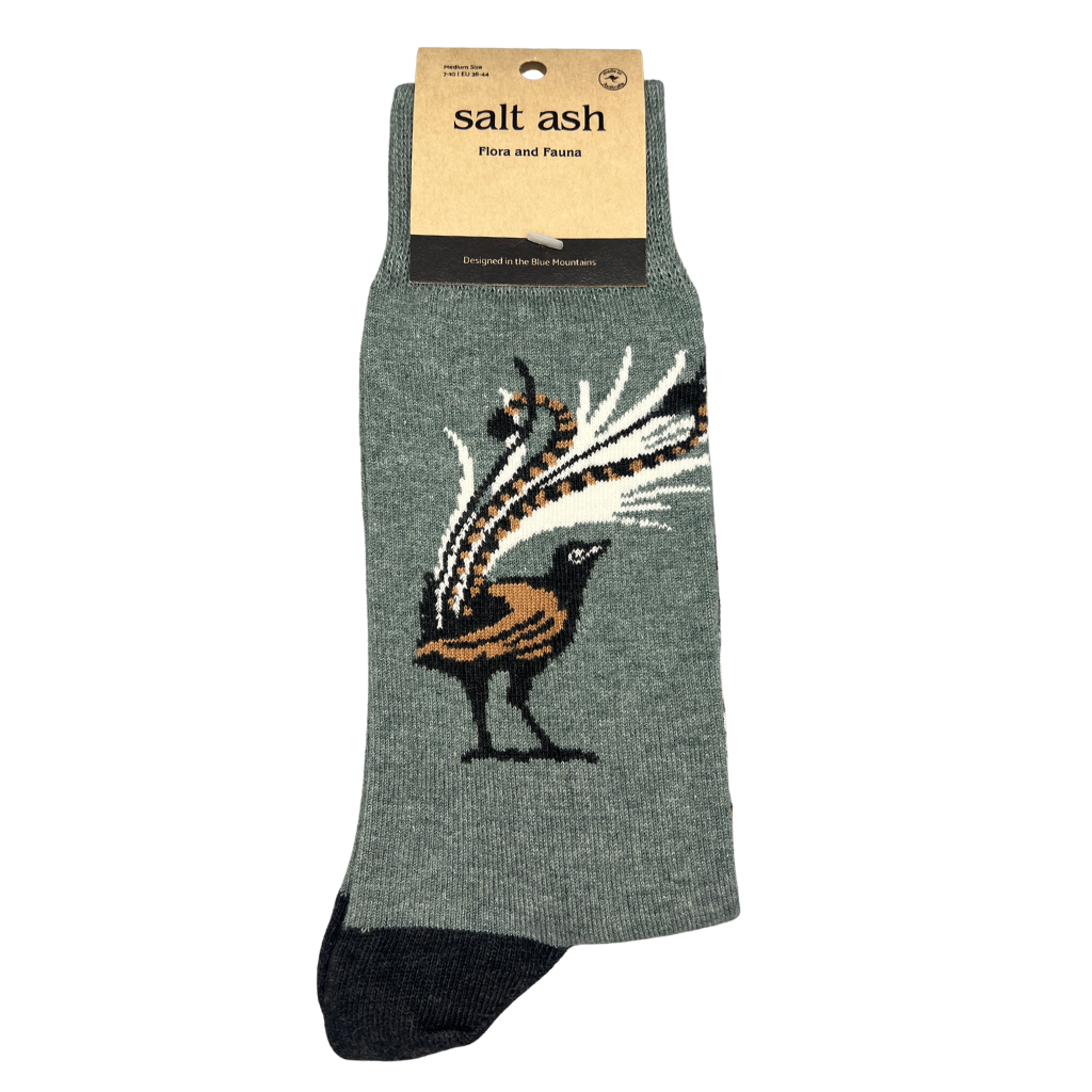Lyre Bird Crew Socks - Australian Made