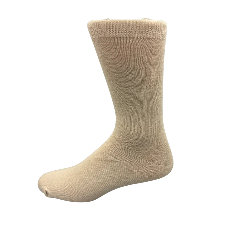 Cotton Loose Top Sock - Fawn