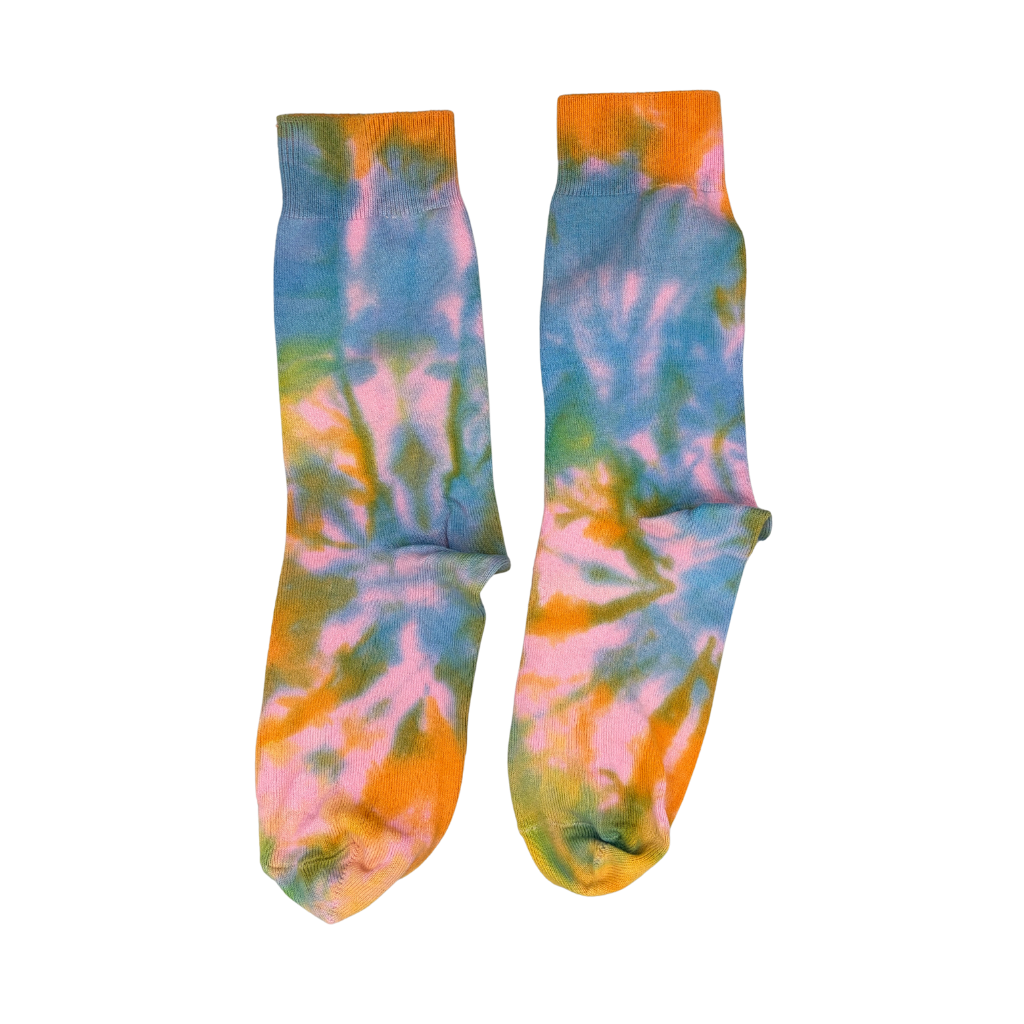 Tie Dyed Cotton Crew Dress Sock - Made in Australia