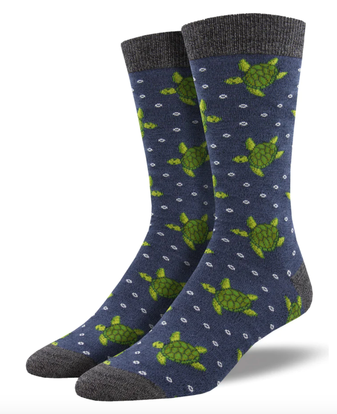 Turtle Tales Men's Bamboo Crew Socks