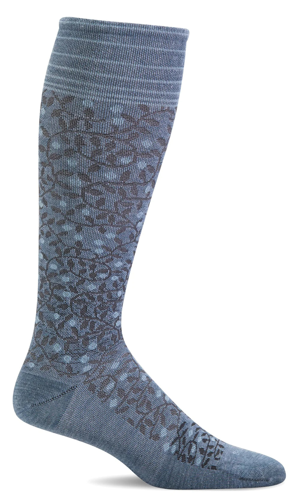 New Leaf Women's Bamboo/Merino Firm Graduated Compression Socks in Red or Blue