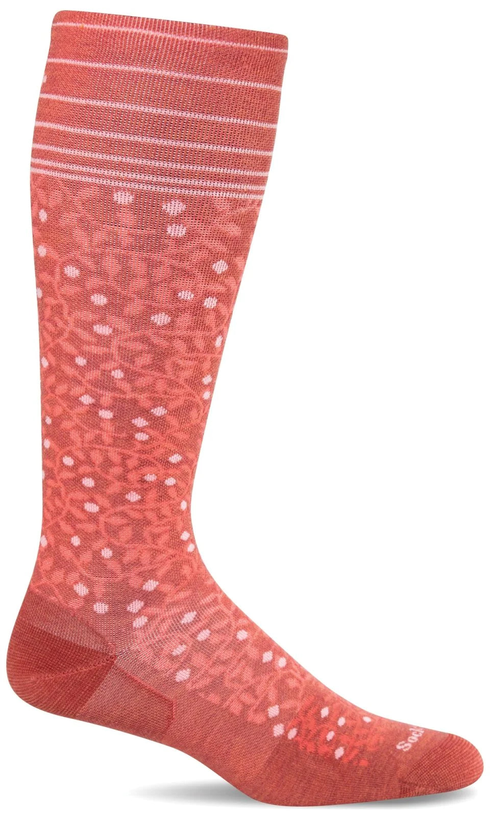 New Leaf Women's Bamboo/Merino Firm Graduated Compression Socks in Red or Blue
