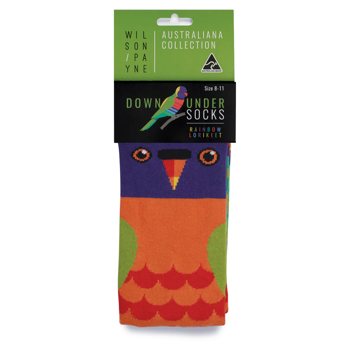 Colourful rainbow lorikeet socks - The Sockery