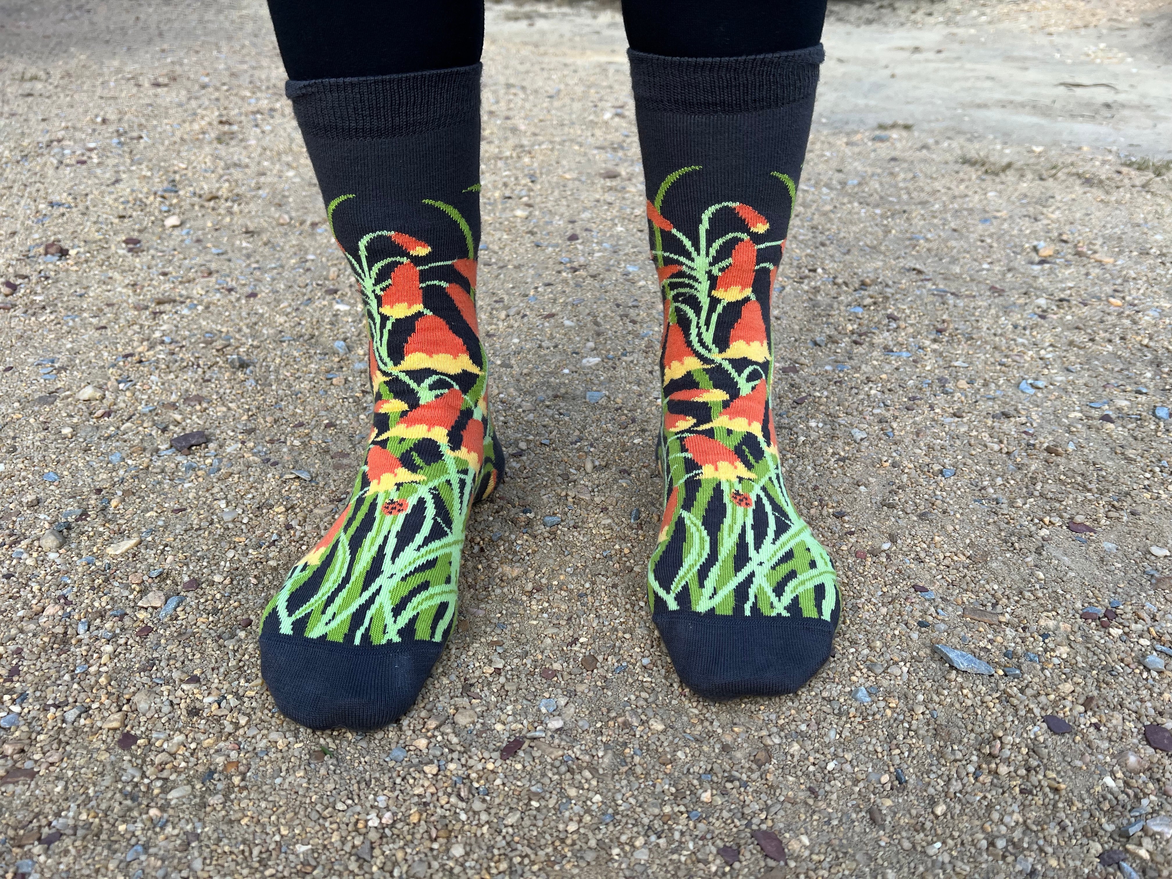 Christmas Bells Women's Crew Socks - Australian Botanical Range - The Sockery