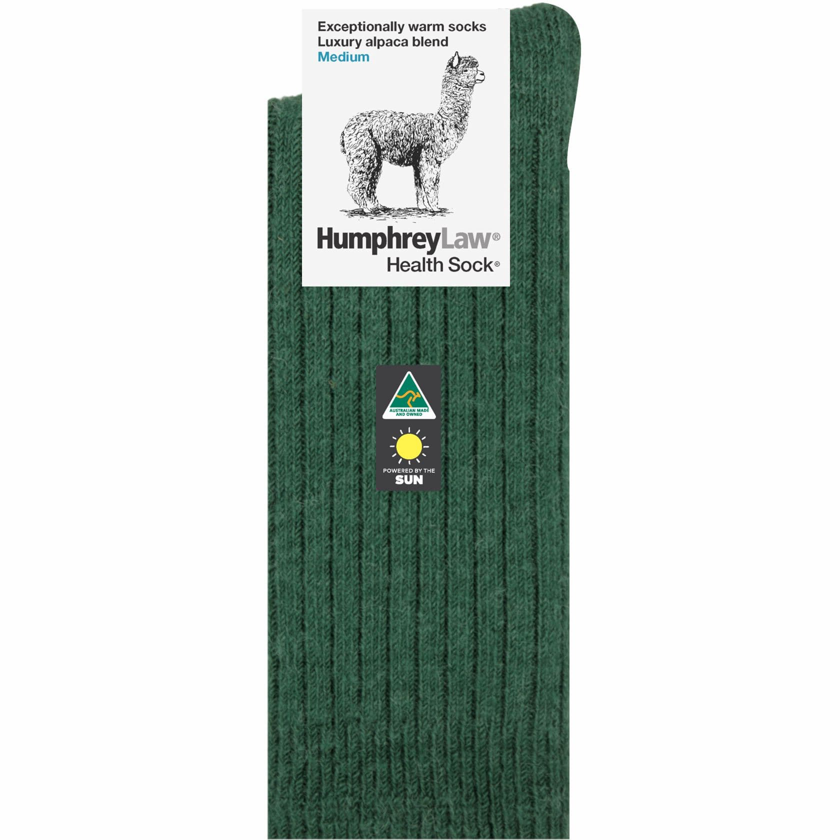 green alpaca thick womens crew sock - The Sockery