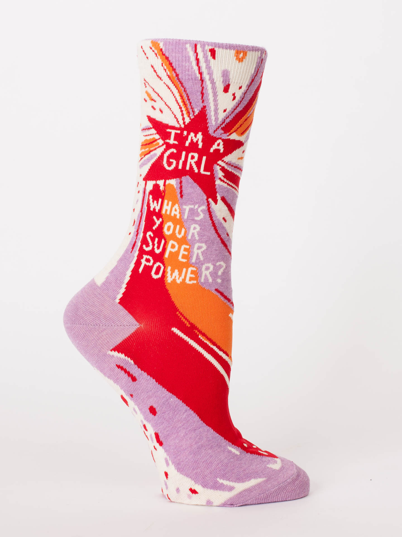 I'm A Girl - Whats Your Super Power? Womens Crew Socks
