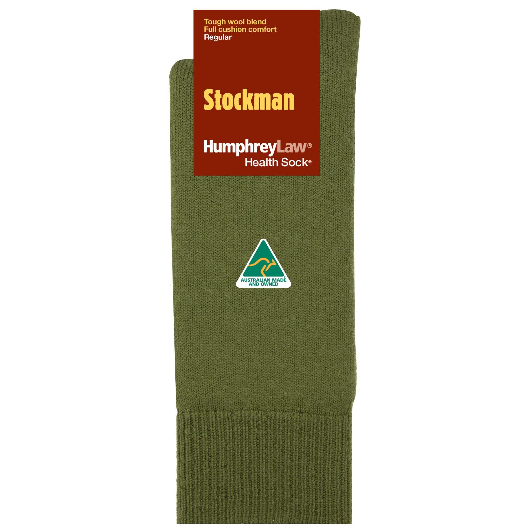 Stockman Work Sock in Khaki Green  - The Sockery