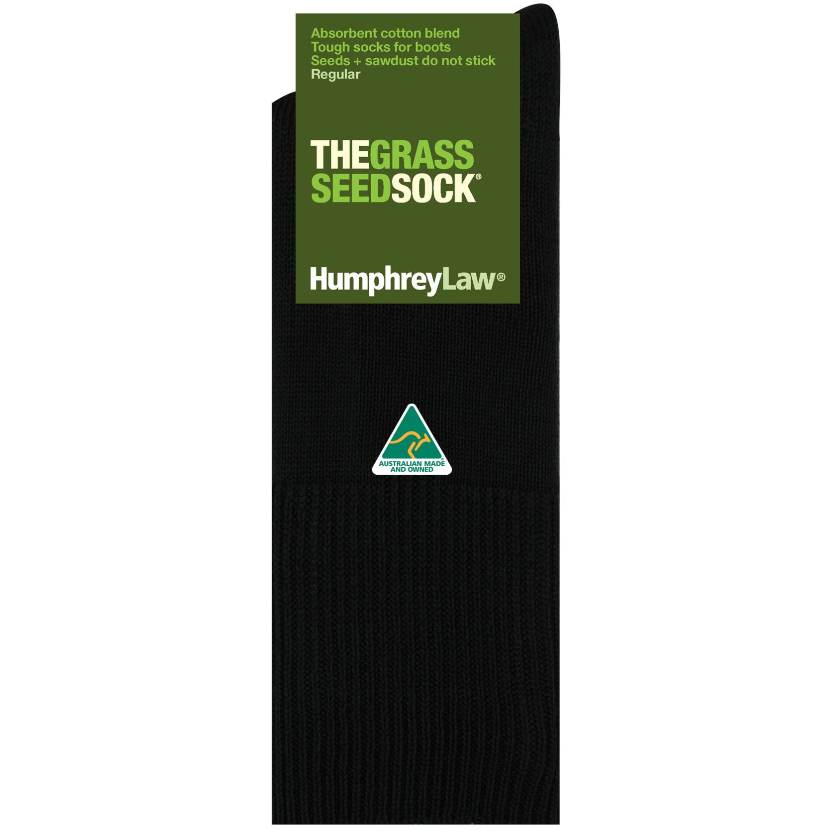 Grass Seed Sock in Medium - Charcoal