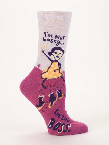 I'm Not Bossy Women's Crew Sock  - The Sockery