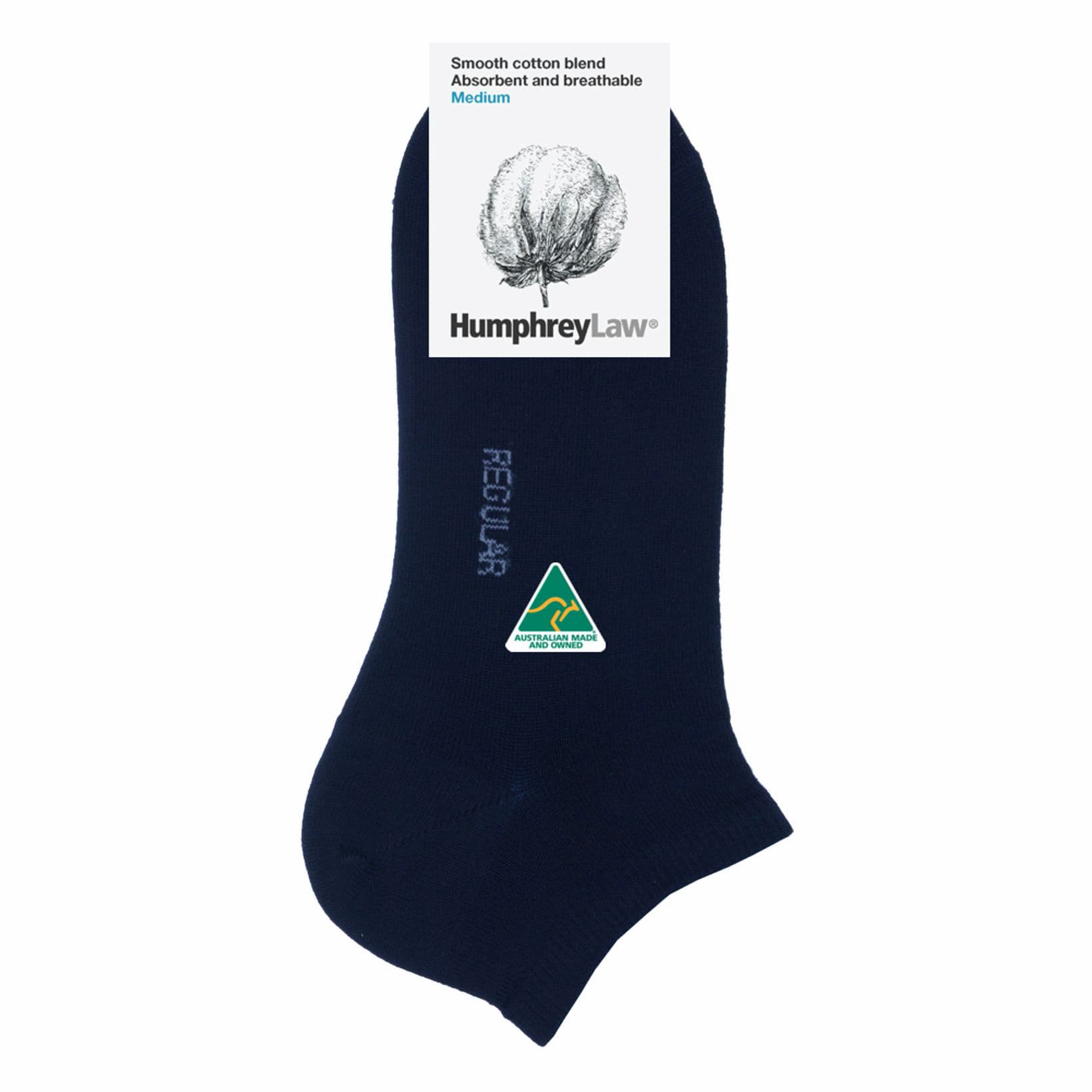 Australian Cotton Ankle Socks In Black - The Sockery