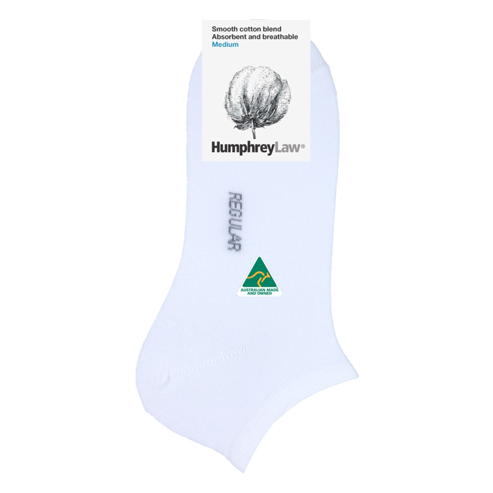 australian made Ankle Cotton Socks In White - the sockery