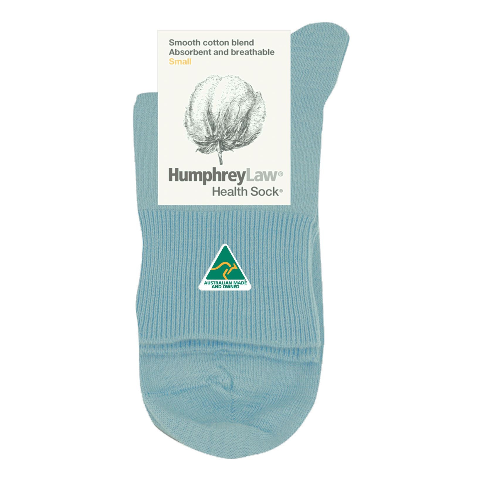 Fine Cotton Short Leg Sock in Forget Me Not Blue - The Sockery