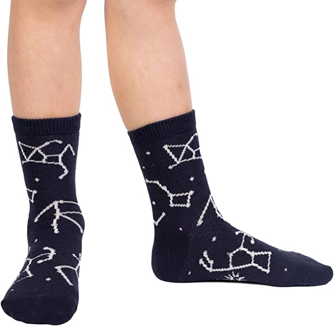 Constellation Crew Sock Fit Ages 3-6 yrs - Glow in the Dark