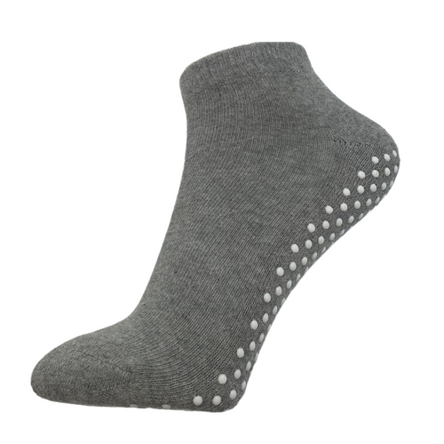 Non Slip Ankle Socks in Grey - The Sockery