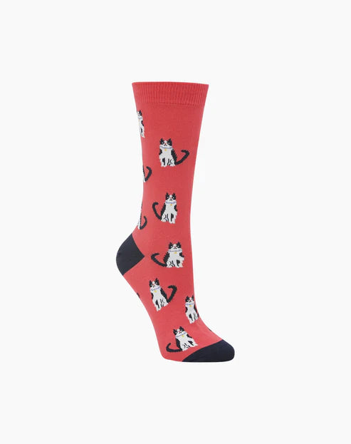 Cat Lady Women's Bamboo Crew Socks - The Sockery