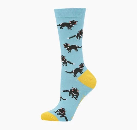 Tassie Devil Women's Bamboo Crew Socks - The Sockery