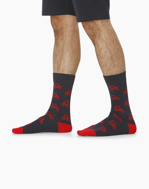 Tractor Men's Bamboo Crew Socks - The Sockery