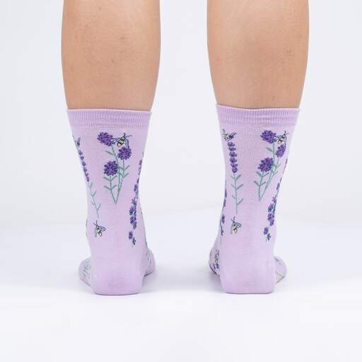 Bees and Lavender Women's Crew Sock