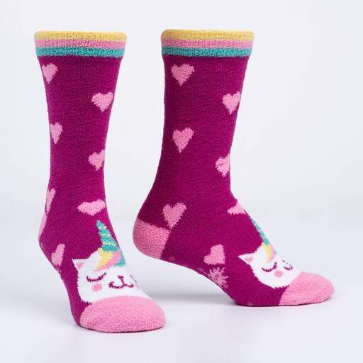 Mewnicorn Women's Slipper Socks