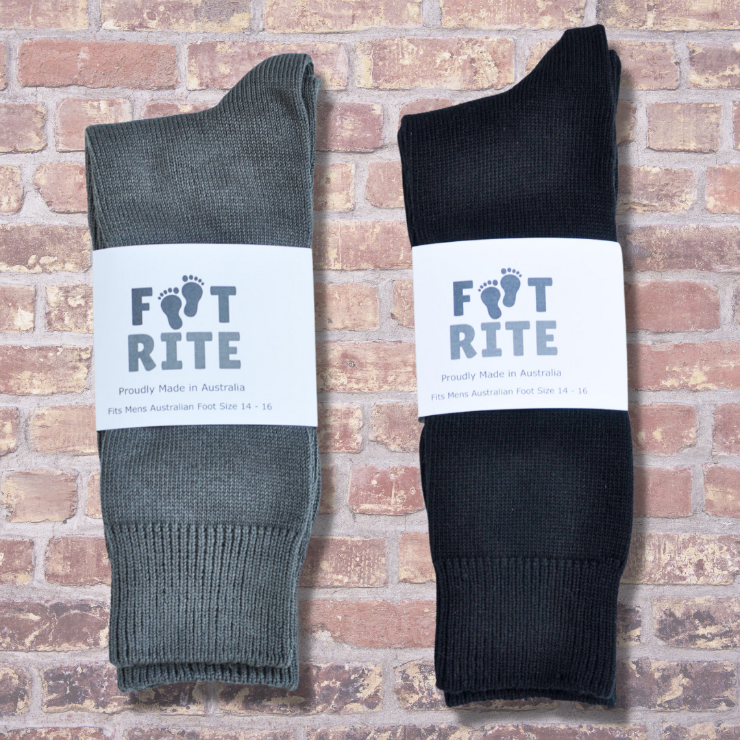 Extra Large Socks in Black - Aussie Made