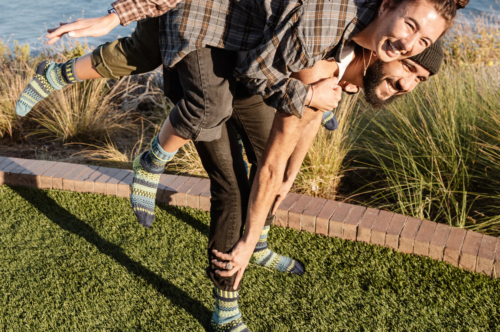 Lemongrass Recycled Cotton Crew Socks - The Sockery