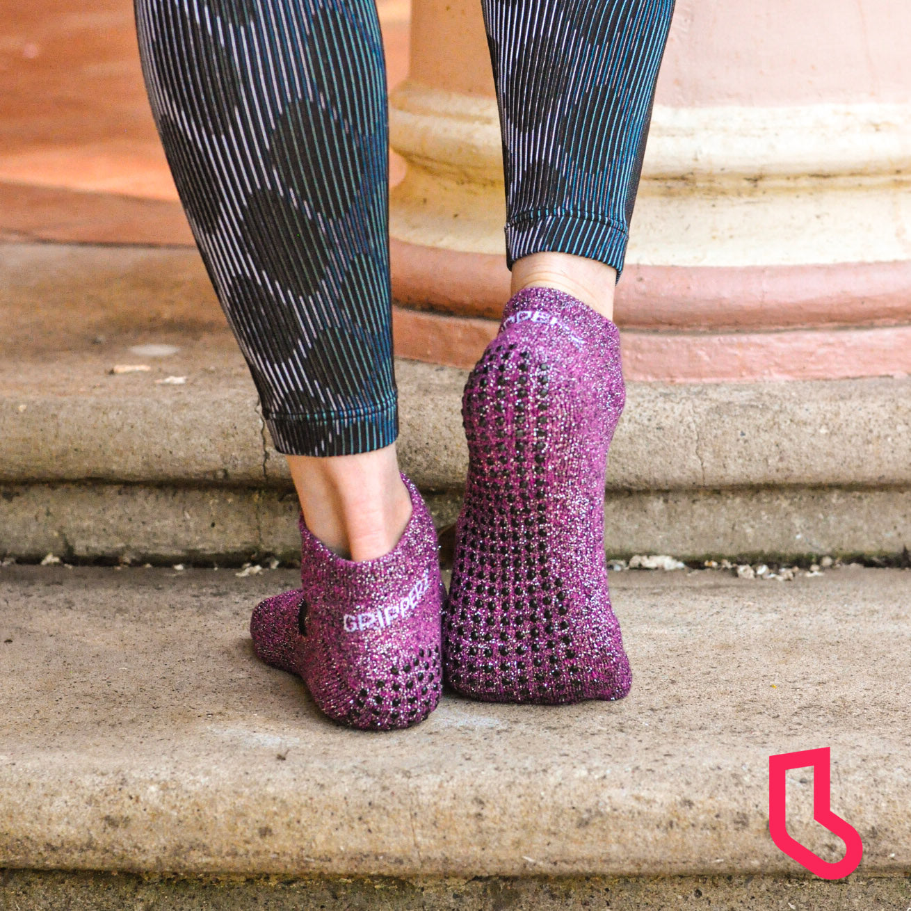 Ballet Socks in Berry Shimmer - The Sockery