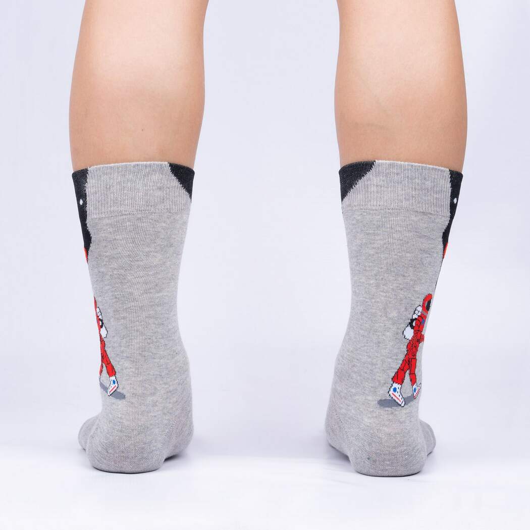 Moon Walk in the Morning Men's Crew Socks - The Sockery