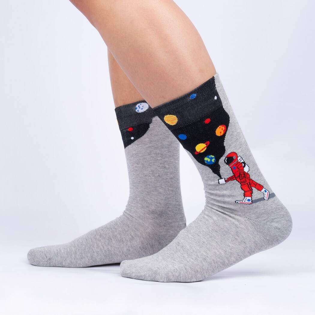 Moon Walk in the Morning Men's Crew Socks - The Sockery