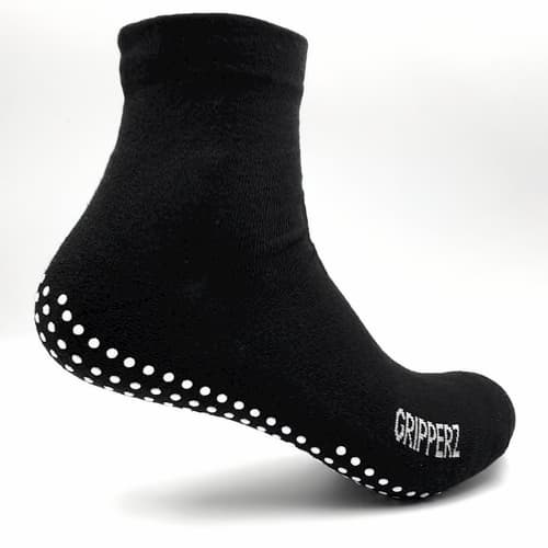 Maxi Hospital Non-Slip Socks in Black The Sockery